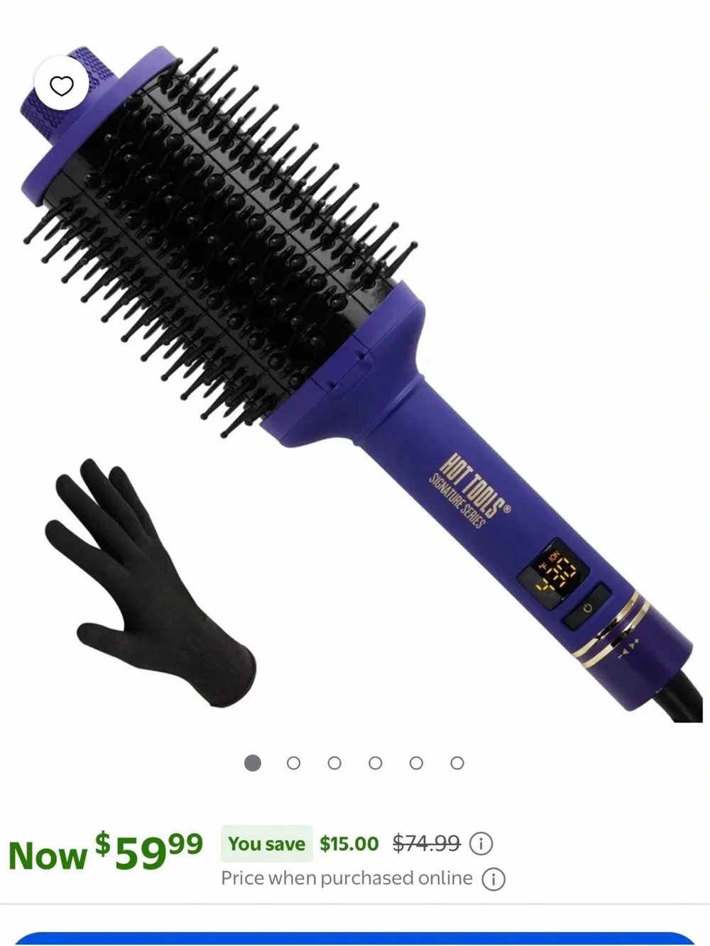 Electric Round Brush Hair Styler - Blue